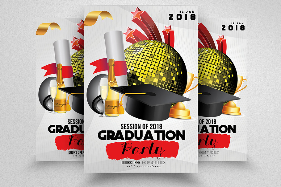 Graduation Party Flyer Template 