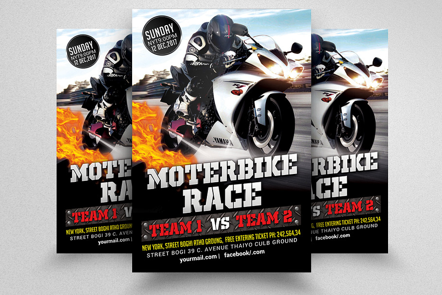 Bike Racing Flyer Template in Flyer Templates - product preview 8