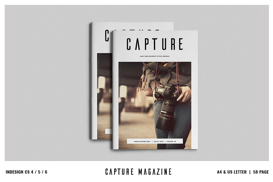 Capture Magazine / Portfolio in Magazine Templates - product preview 8