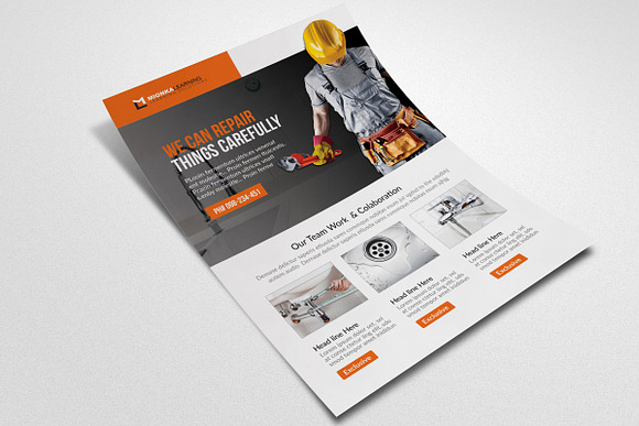 Handyman & Plumber Services Flyer in Flyer Templates - product preview 2