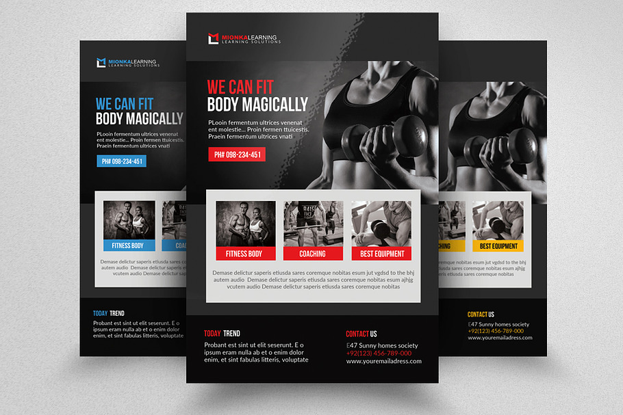 Body Fitness Club Flyer Template in Flyer Templates - product preview 8