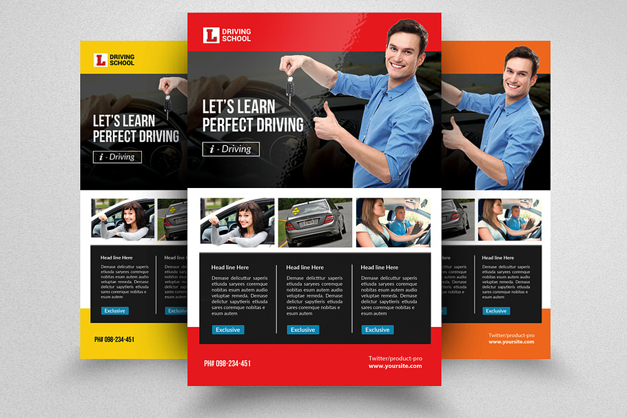 Driving School Flyer Template in Flyer Templates - product preview 8