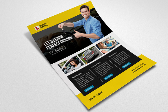 Driving School Flyer Template in Flyer Templates - product preview 2