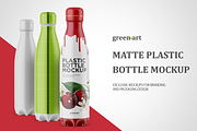 500ml Bottle with Matte Label Mockup