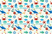 Underwater and sea animals pattern