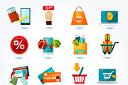 E-commerce online icons set