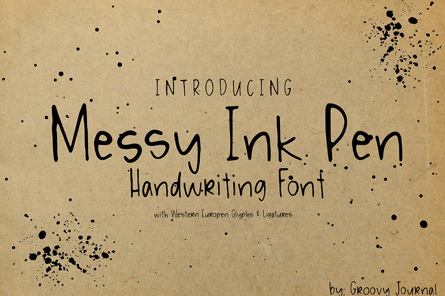 Messy Ink Pen Handwriting Font in Script Fonts - product preview 8
