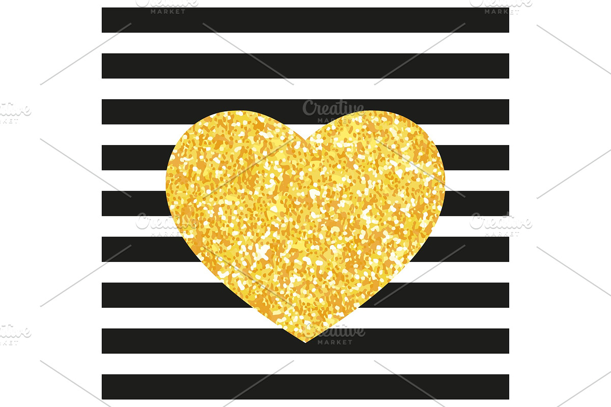 Cute glitter texture heart card for your decoration in Objects - product preview 8