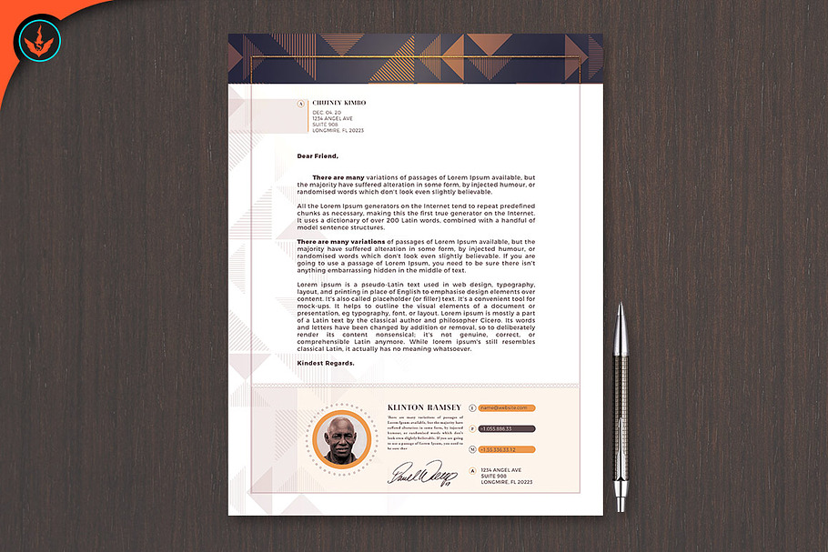 Art Deco Church Letterhead Template in Stationery Templates - product preview 8
