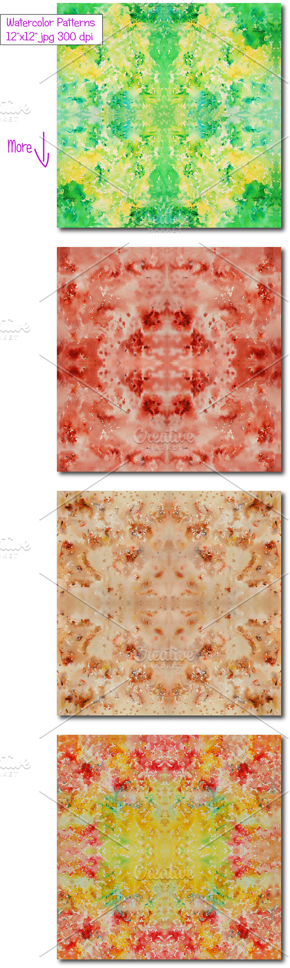 Watercolor Pattern Red Seamless in Patterns - product preview 1