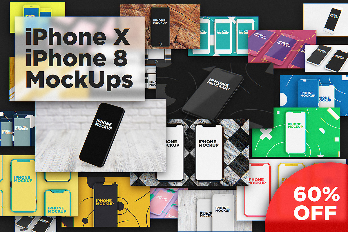 iPhone X and iPhone 8 MockUps in Mobile & Web Mockups - product preview 8