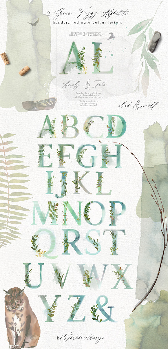 Forest - Green Watercolor Bundle in Illustrations - product preview 5
