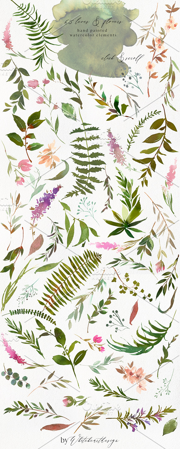 Forest - Green Watercolor Bundle in Illustrations - product preview 7