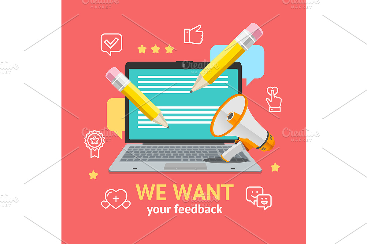 We Want Feedback Concept. Vector in Illustrations - product preview 8
