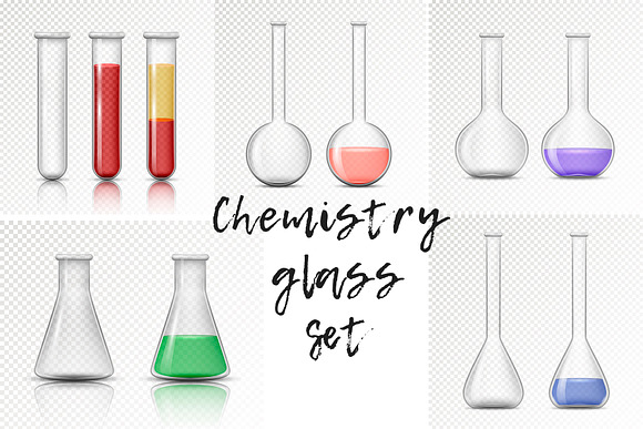 Chemical glass set in Illustrations - product preview 2