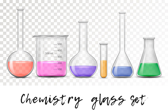 Chemical glass set in Illustrations - product preview 3