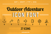 Outdoor Adventure Icon Font