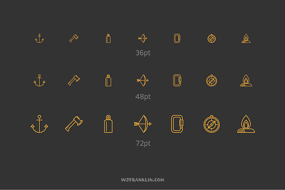 Outdoor Adventure Icon Font in Icon Fonts - product preview 1