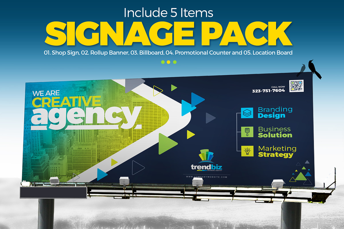 Digital Signage : Banner, Billboard in Stationery Templates - product preview 8