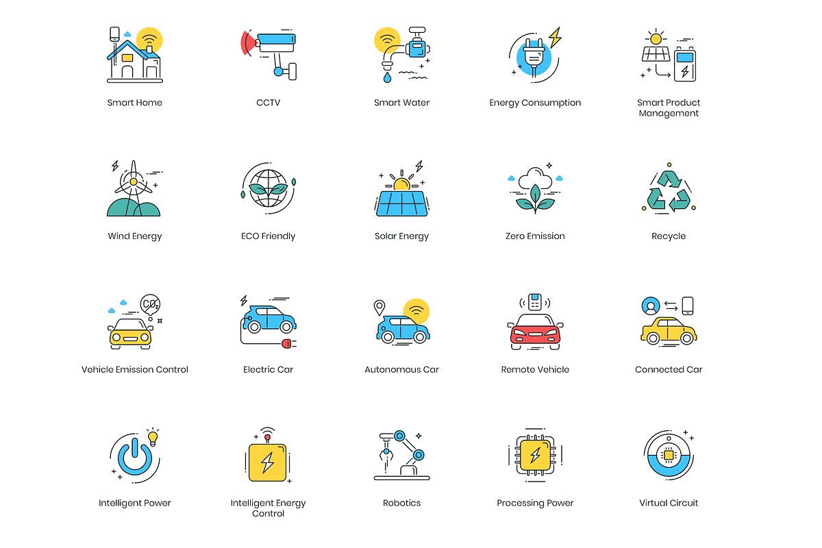 88 Smart Technology Icons in Graphics - product preview 8
