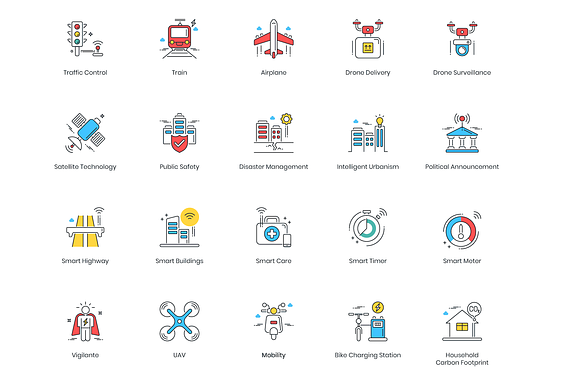 88 Smart Technology Icons in Graphics - product preview 1