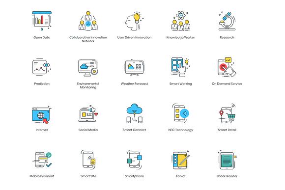 88 Smart Technology Icons in Graphics - product preview 3