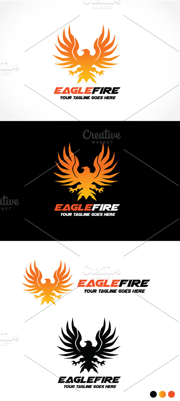 Eagle Fire in Logo Templates - product preview 3