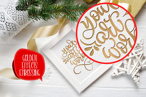 Christmas wooden frame with smart in Print Mockups - product preview 2