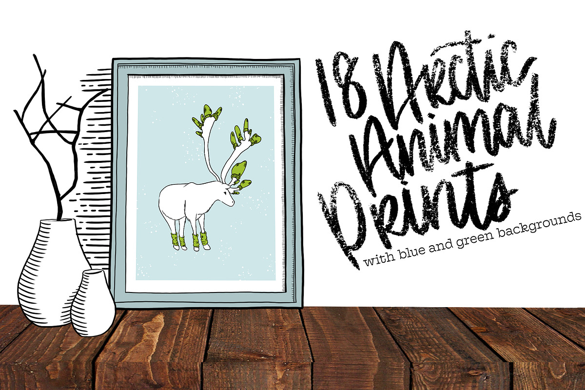 Hand-Drawn Arctic Animals Design Kit in Illustrations - product preview 8