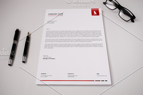 Letterhead Template V22 in Stationery Templates - product preview 1