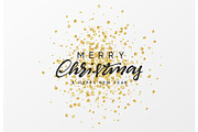 Merry Christmas calligraphy text.