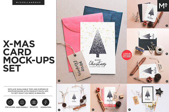 Christmas Card Mock-ups Generator in Product Mockups - product preview 2
