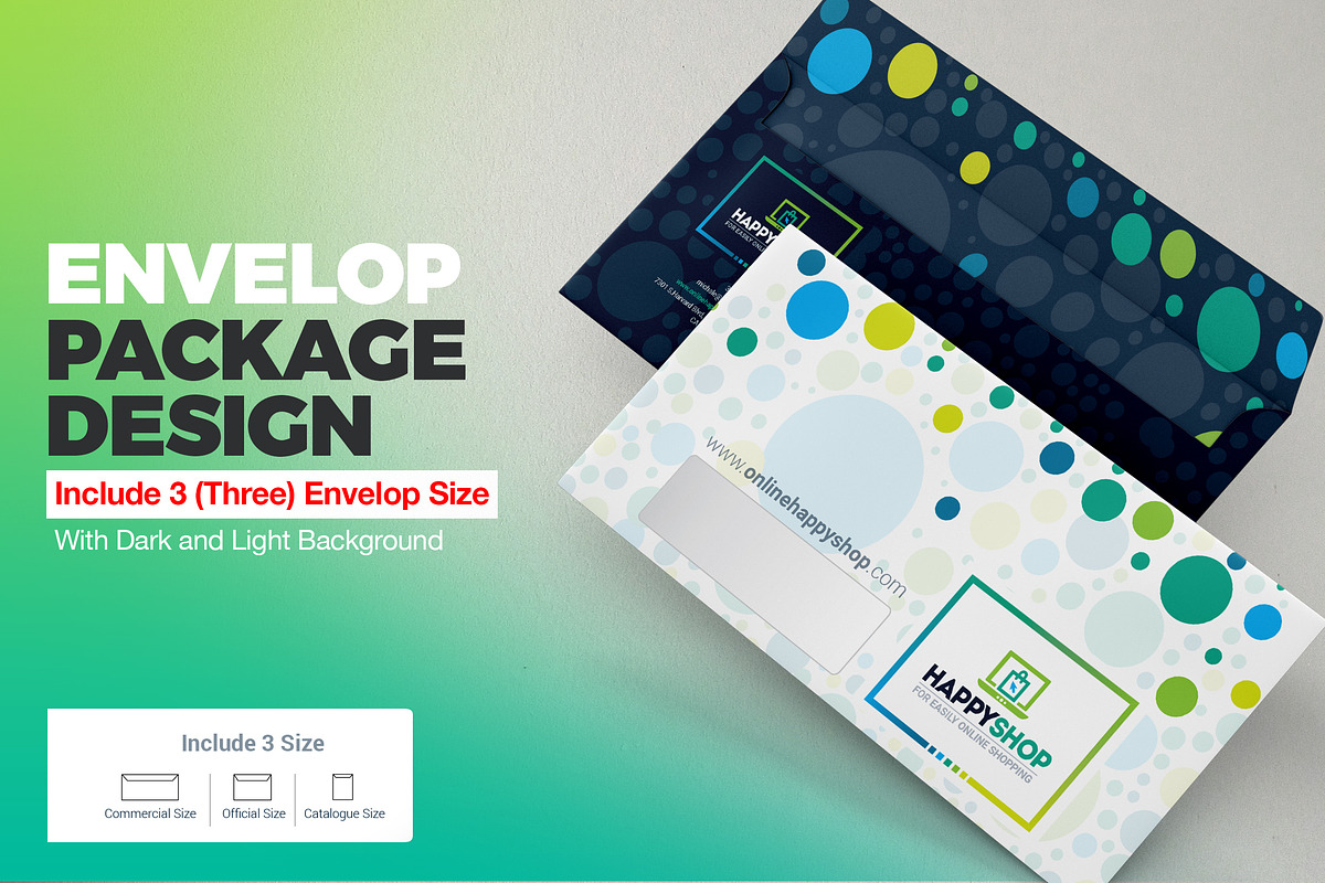E-Commerce Shop Envelope Package in Stationery Templates - product preview 8