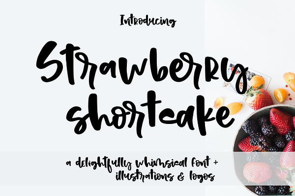 Strawberry Shortcake Font & Extras