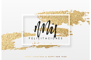 Spanish lettering Mis felicitacuones.