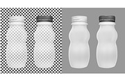 Transparent empty plastic bottle