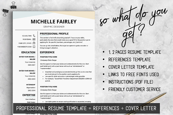 Professional RESUME Template #MF in Resume Templates - product preview 2