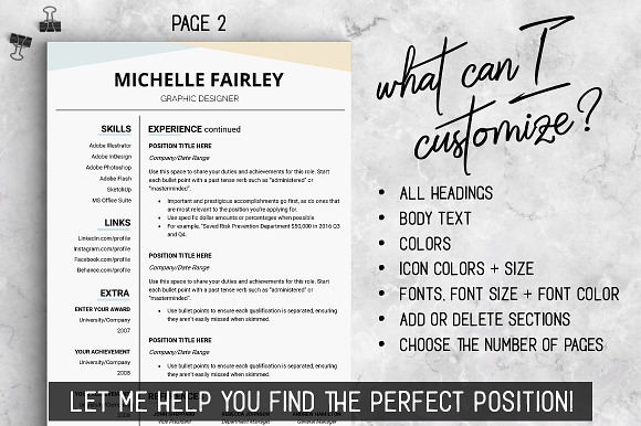Professional RESUME Template #MF in Resume Templates - product preview 3