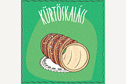 Hungarian kurtosh kalach with sugar