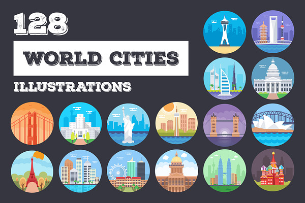125+ World Cities Illustrations