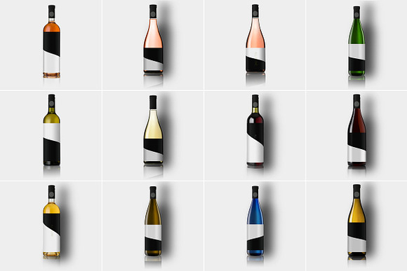 All-In-One Wine Bottle Mockup in Product Mockups - product preview 1