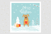 Christmas Dog card