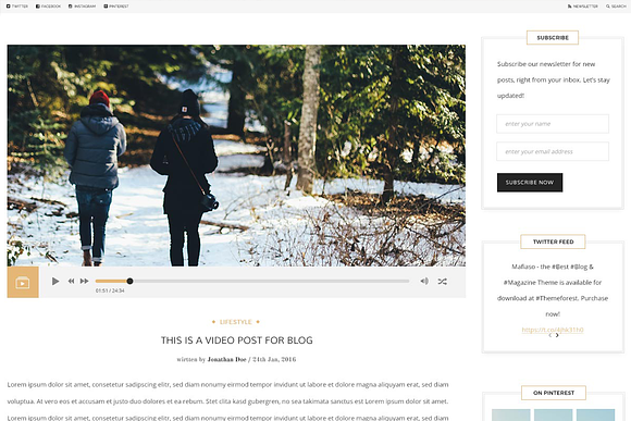 Mafiaso - Blog PSD Template in Website Templates - product preview 2