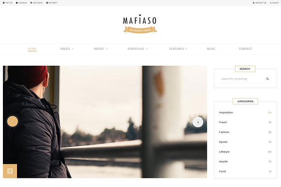 Mafiaso - Blog PSD Template in Website Templates - product preview 3