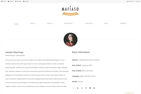 Mafiaso - Blog PSD Template in Website Templates - product preview 5