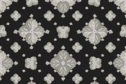 Stylized Floral Orante Seamless Pattern Mosaic