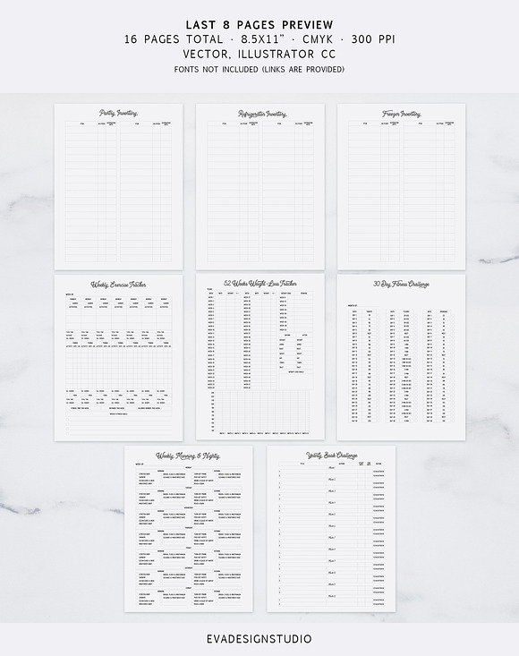 Fully Editable Health Journal ✎ in Stationery Templates - product preview 2
