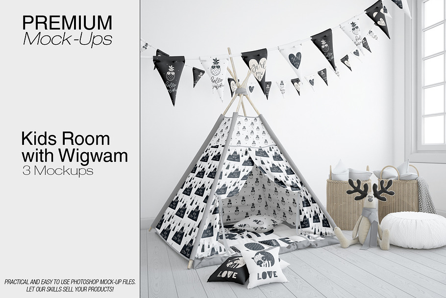 Kids Room - Kids Wigwam in Product Mockups - product preview 8