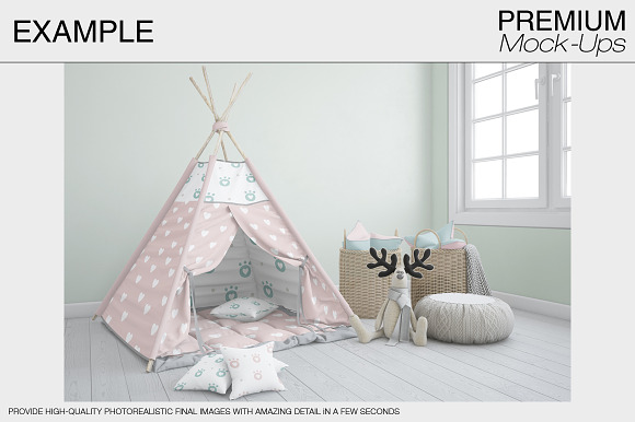 Kids Room - Kids Wigwam in Product Mockups - product preview 4