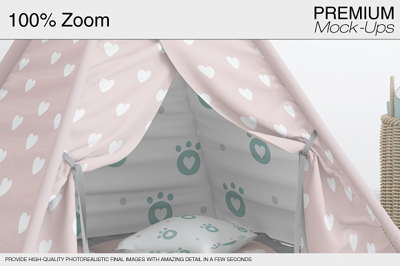 Kids Room - Kids Wigwam in Product Mockups - product preview 5